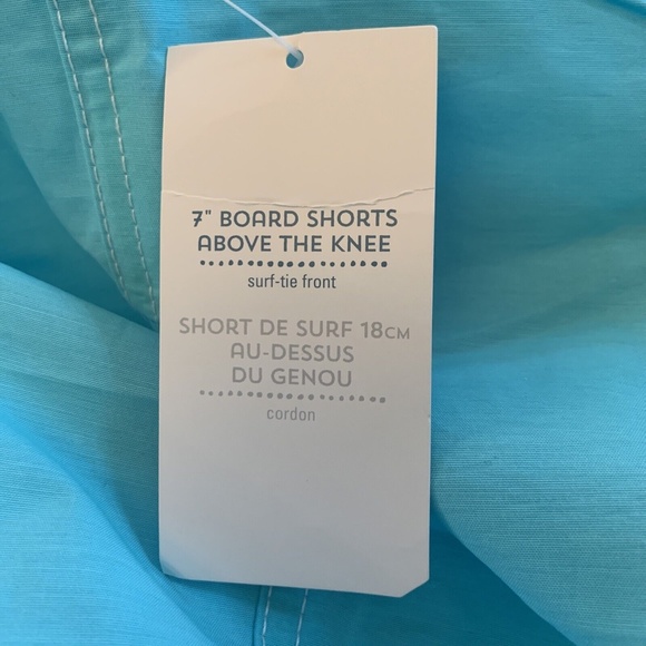 Old Navy Board Shorts Big/Tall 7" Above The Knee Swim Pockets Icy Aqua Blue NWT - Picture 12 of 12